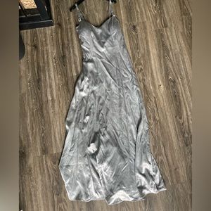 alfred angelo grey bridesmaid/prom/formal dress about size 4